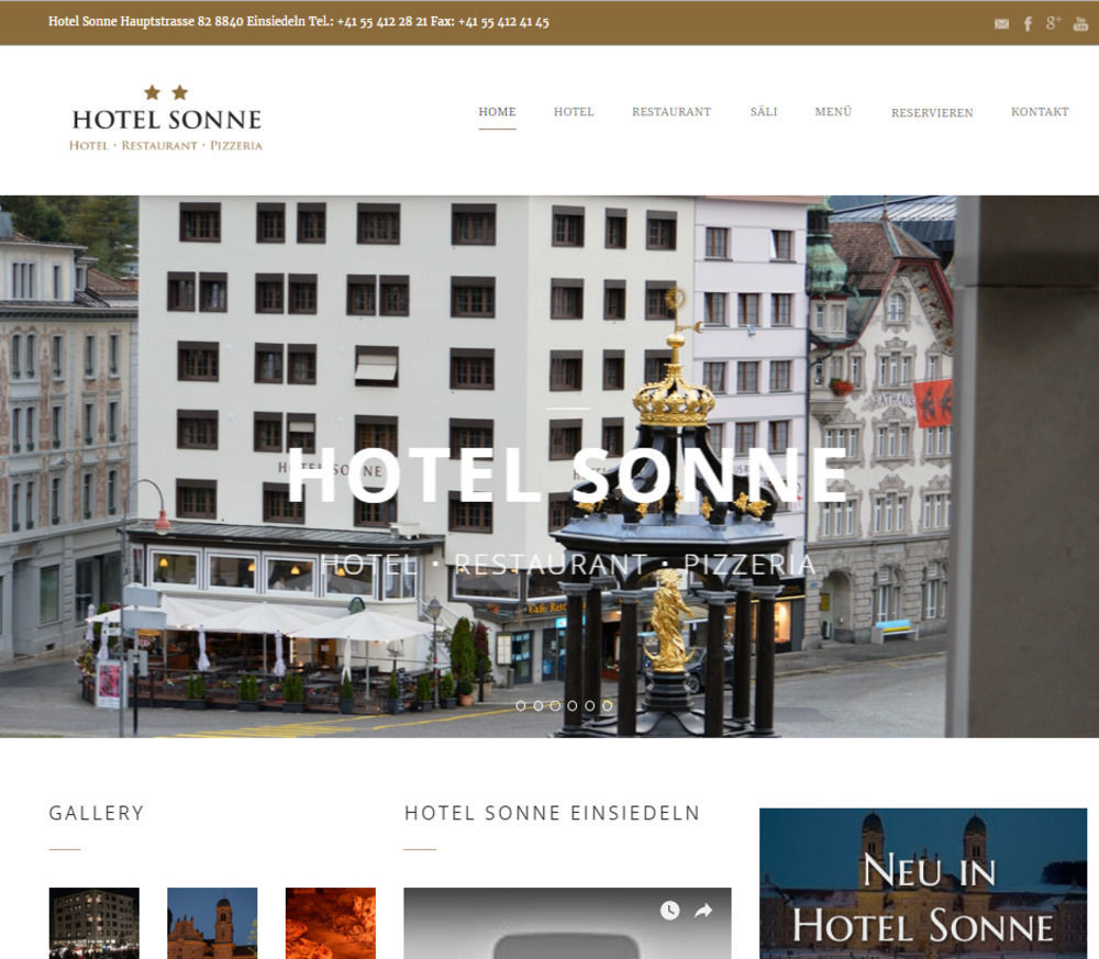 Hotel Sonne Einsiedeln Eksteriør billede